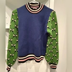 THML Navy Sweater with Pink and Black Stripes